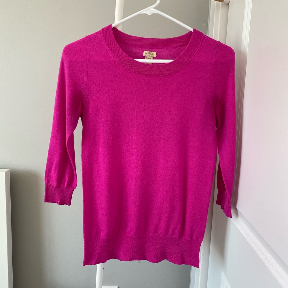 JCREW factory fuchsia tippi sweater